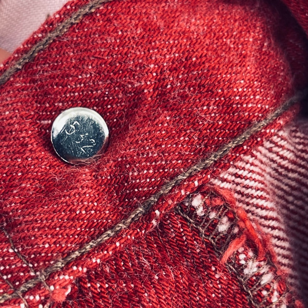 Vintage Levi 501 Jeans Men 38x32 Red Button Fly Baggy Denim Made in USA 1990s - Picture 15 of 16